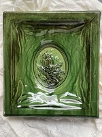 Christmas picture stove tile, decorative tile with wonderful green glaze
