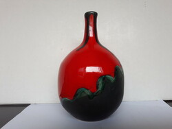 Retro red-black ceramic vase