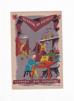 MV:01 Művészi képeslap Paul Lavalley 1940-1944 (Les Quinze vingts ) postatiszta