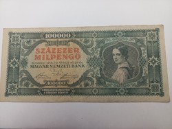 1946-os 100000 Milpengő EF-/VF ++