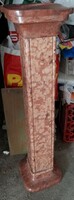 Red marble sculpture stand, pedestal, stand