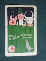 Card calendar, Hungarian Red Cross, graphic, humorous, 1964