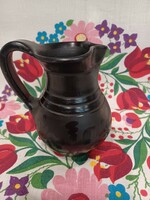 Potter Ferenc reed yard black small jug
