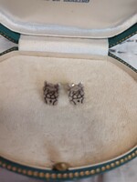 Old silver stud earrings in bulldog puppy style for sale!