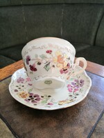Flawless! Zsolnay butterfly pattern tea cup + base