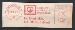Gépi bérmentesítés kivágáson  0028 (Bundes) Hamburg 1     1967
