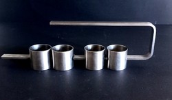 Steel design candle holder modular negotiable design art deco
