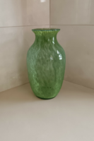 Green veil glass vase (30 cm)