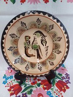 Karcagi ceramic wall plate with birds