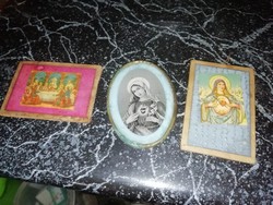 Antique mini holy pictures in a frame