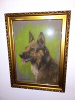 Pál Csergezán (1924-1996) pastel painting, for sale from a collection.