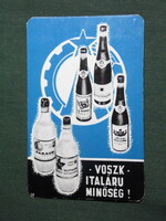 Card calendar, Voszk spirit distribution company, 1970