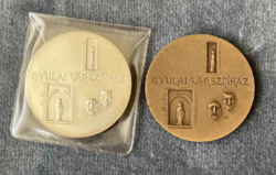 András Lapis: silver and bronze commemorative medals of the Gyula Castle Theatre