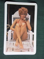 Card calendar, centrum department store, clothing, fashion, erotic female model, 1977