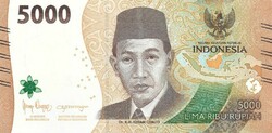 5000 rupia rupiah 2022 Indonézia UNC
