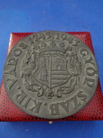 Ferenc Czúcs (1905-1999) 1943. 'Free Royal City of Győr 1743-1943' double-sided cast military metal medal