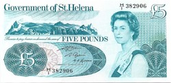 5 font pound pounds 1981 Szent Ilona St. Helena UNC