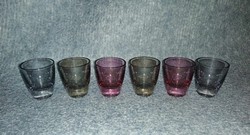 Retro színes üveg pohárkák (A2)