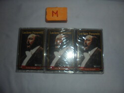 Luciano Pavarotti - három darabos bontatlan magnókazetta csomag