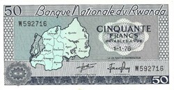 50 frank francs 1976 Ruanda UNC