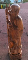 Eastern sage - wood carving - large, heavy, meticulously crafted statue