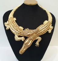 Alligator crystal necklace