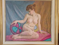 Béla Mágori varga, nude, 75x60 cm
