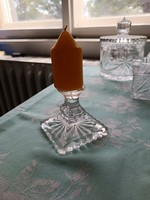 Etched glass candle holder (7.5 cm)