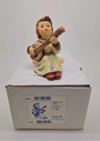 Hummel Goebel figura éneklő angyal mandolinnal TMK7 9.5cm