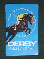 Kártyanaptár, Vas megyei tejipari vállalat, Derby sajt ,grafikai rajzos, 1979