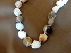 Botswana agate beautiful mineral necklace 130 gr !!