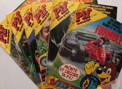 PIF Magazin 6 db, francia nyelvű retró! - 1980-as évek