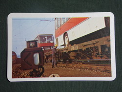 Kártyanaptár, MÁV vasút szállitás,Ikarus autóbusz 1980