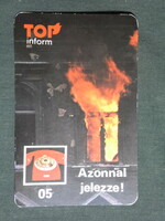 Card calendar, state insurance, fire damage, fire department, 1981