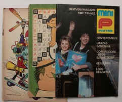 Mini puzzle magazine 3 pieces, 1982, 1983, 1987 - modern Hungarian, Miklós Fenyő