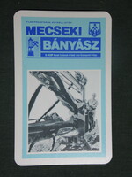 Card calendar, Mecsek ore mining company, newspaper, Pécs, 1980
