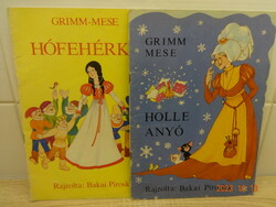 Két szép, régi GRIMM mesefüzet együtt a 80-as évekből - Hófehérke + Holle anyó