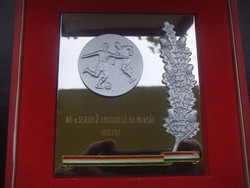 Hungarian youth football championship silver medal plaque 1983 - 1984
