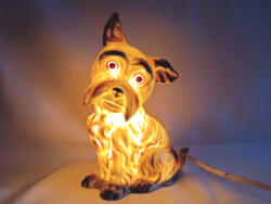 Porcelán kutya lámpa