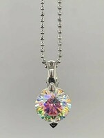 Fabulous rainbow zircon stone pendant, 925, new