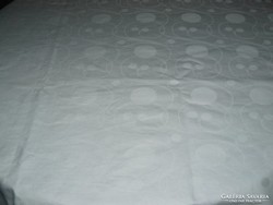 Beautiful antique white damask tablecloth