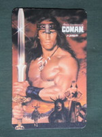 Card calendar, motion picture, movie, arnold schwarzenegger, conan the barbarian, 1989