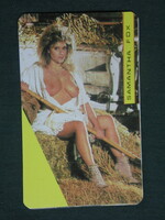 Kártyanaptár,trafik,ajándék üzlet,művészet,erotikus női akt modell,Samantha Fox, 1987