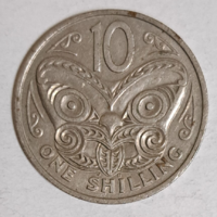 1967.  Új-Zéland 10 Cent (Maori) (70)
