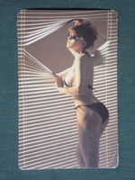 Kártyanaptár, Ofotért fotó vállalat, erotikus női modell, 1987