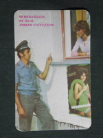 Kártyanaptár, Megyei Tűzoltóság,1984