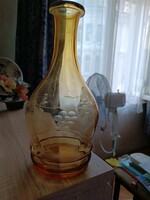 Wine cut yellow glass /26 cm/