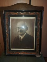 Dr.Zoltai Lajos, Debrecenkutató fényképe, gyönyörű keretben, 35x26 cm fészekmérettel