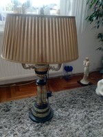 Large, Greek-patterned ceramic floor lamp for sale!