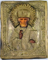 XIX. No. Vege St. Nicholas Russian Oclad icon